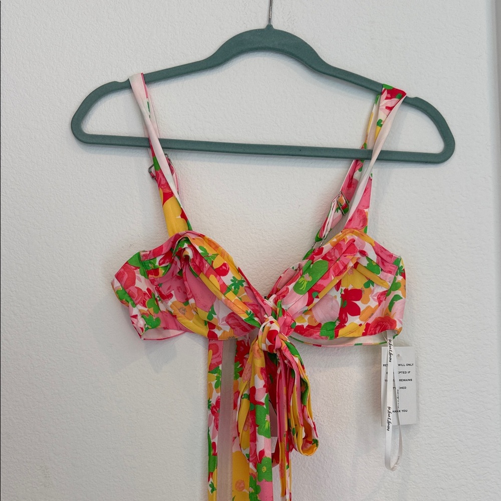For Love And Lemons Vibrant Floral Bra Blouse large